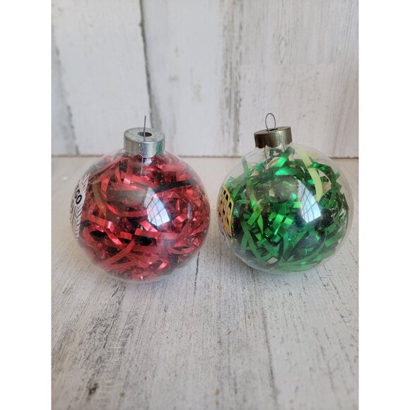 Chicago bulls green bay Packers glass ball ornament Xmas set - Picture 5 of 7